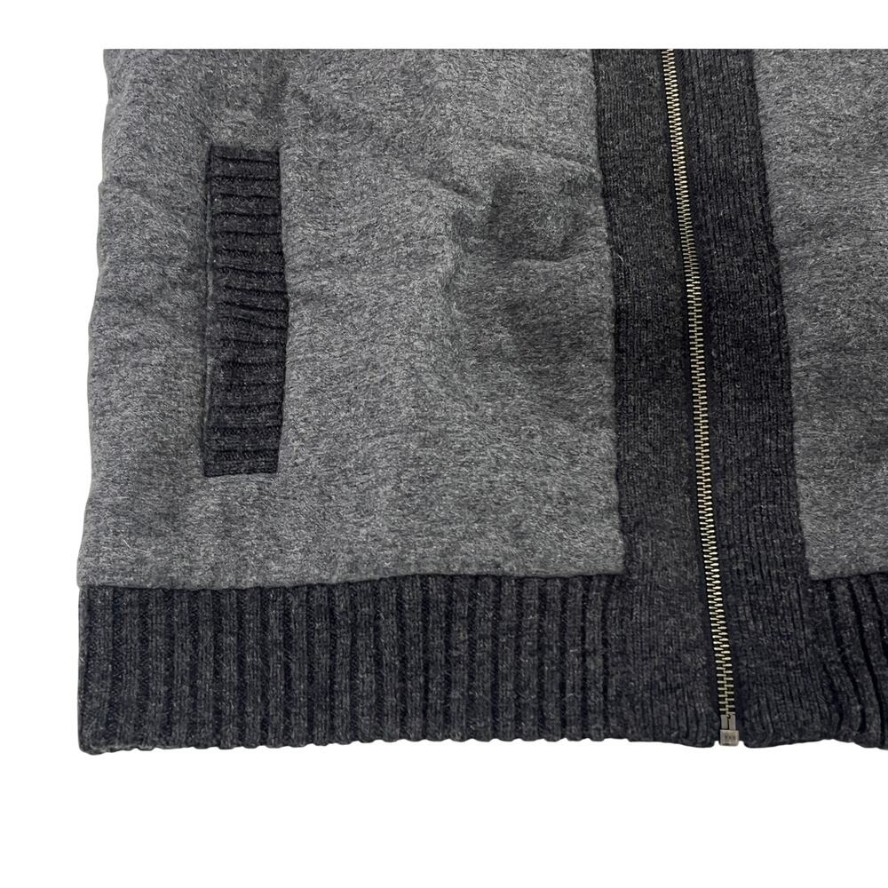 1-66 NEIMAN MARCUS Men's Wool Cashmere Full-Zip Sweater Vest Gray Large - Picture 4 of 8